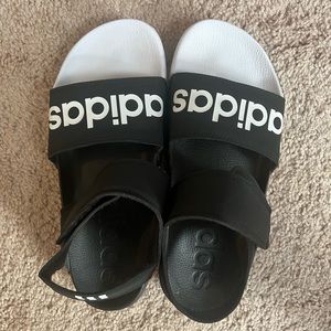 Adidas Women's Black and White Sandals